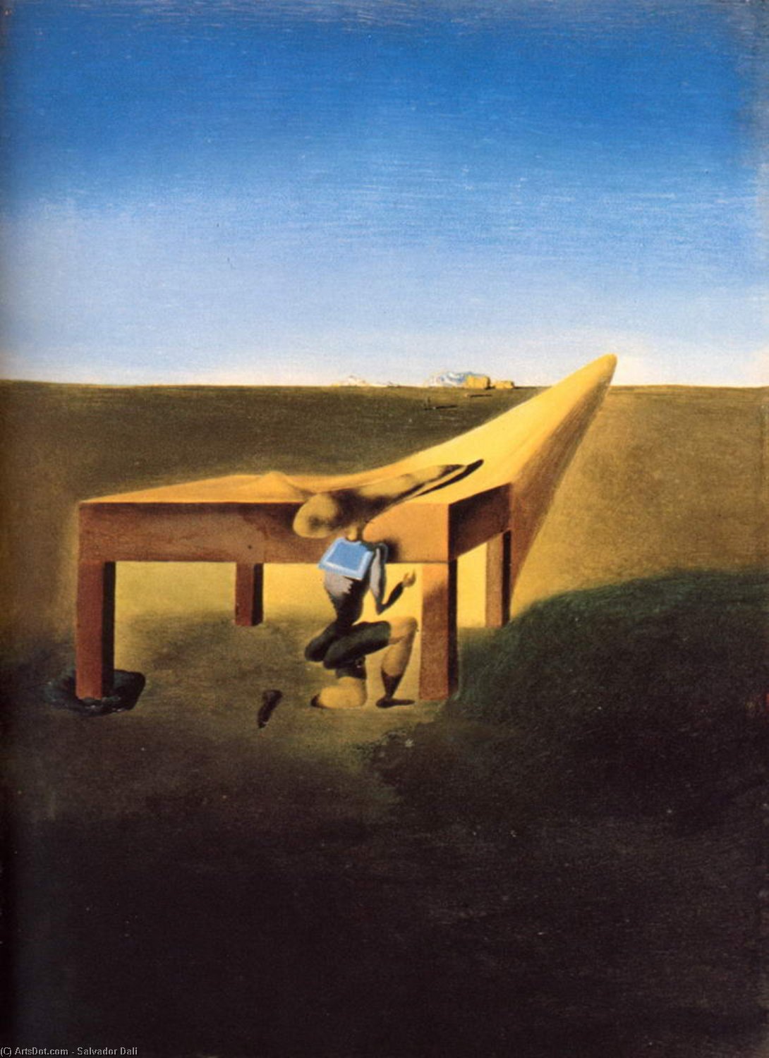 WikiOO.org - Encyclopedia of Fine Arts - Lukisan, Artwork Salvador Dali - Myself at the Age of Ten When I Was the Grasshopper Child