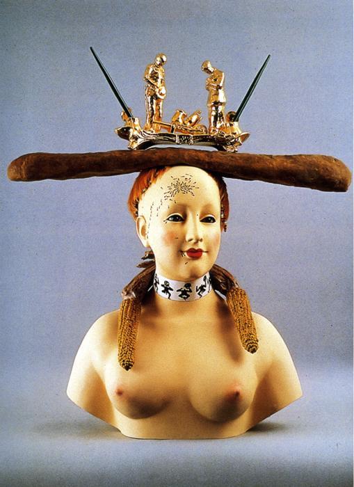 Wikioo.org - Bách khoa toàn thư về mỹ thuật - Vẽ tranh, Tác phẩm nghệ thuật Salvador Dali - Retrospective Bust of a Woman