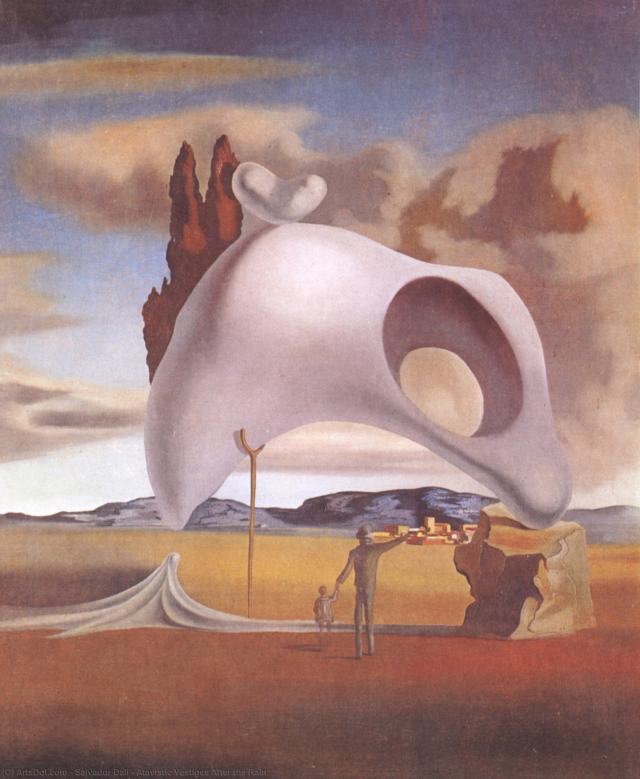 Wikioo.org - The Encyclopedia of Fine Arts - Painting, Artwork by Salvador Dali - Atavistic Vestiges After the Rain