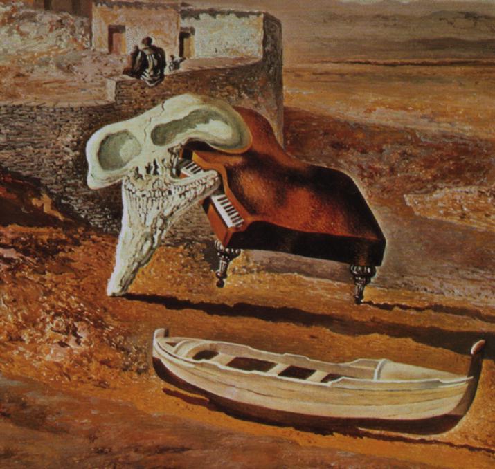 WikiOO.org - Encyclopedia of Fine Arts - Malba, Artwork Salvador Dali - Atmospheric Skull