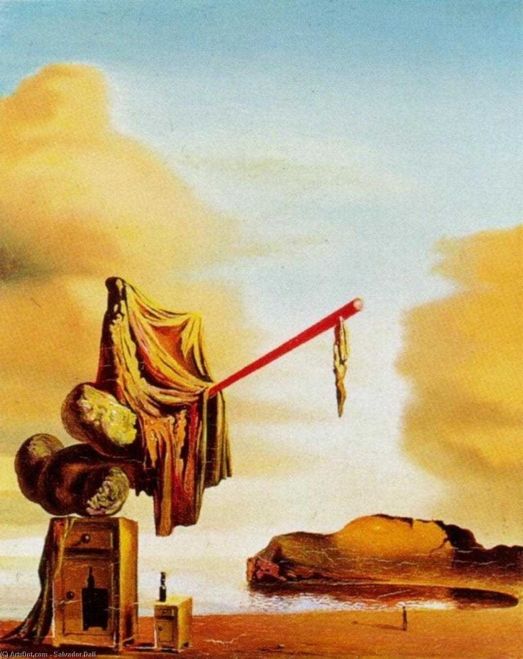 Wikioo.org - The Encyclopedia of Fine Arts - Painting, Artwork by Salvador Dali - Untitled (Dreams on the Beach)