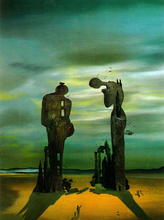 Wikioo.org - The Encyclopedia of Fine Arts - Painting, Artwork by Salvador Dali - Archeological Reminiscence Millet's Angelus