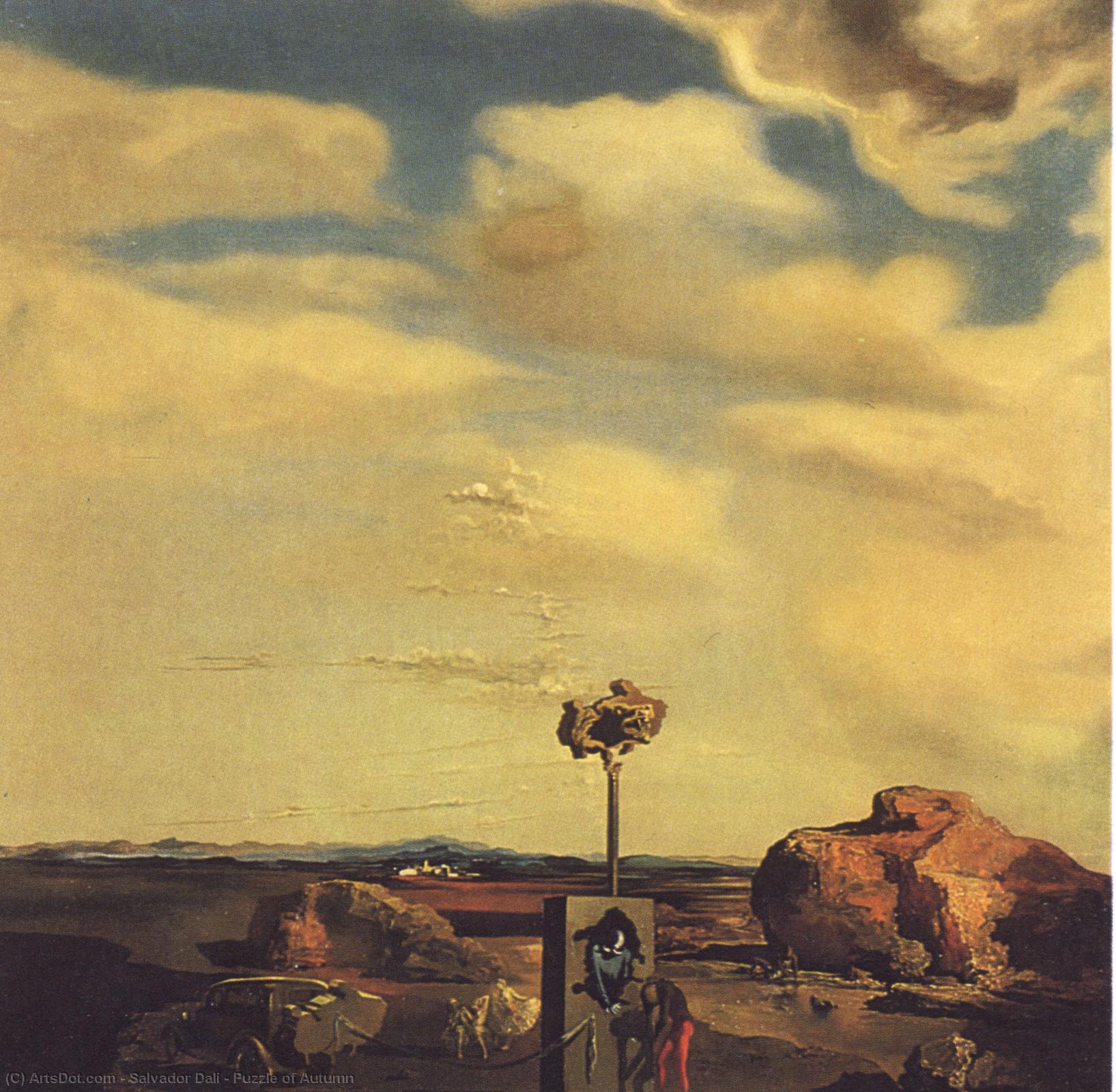 Wikioo.org - The Encyclopedia of Fine Arts - Painting, Artwork by Salvador Dali - Puzzle of Autumn