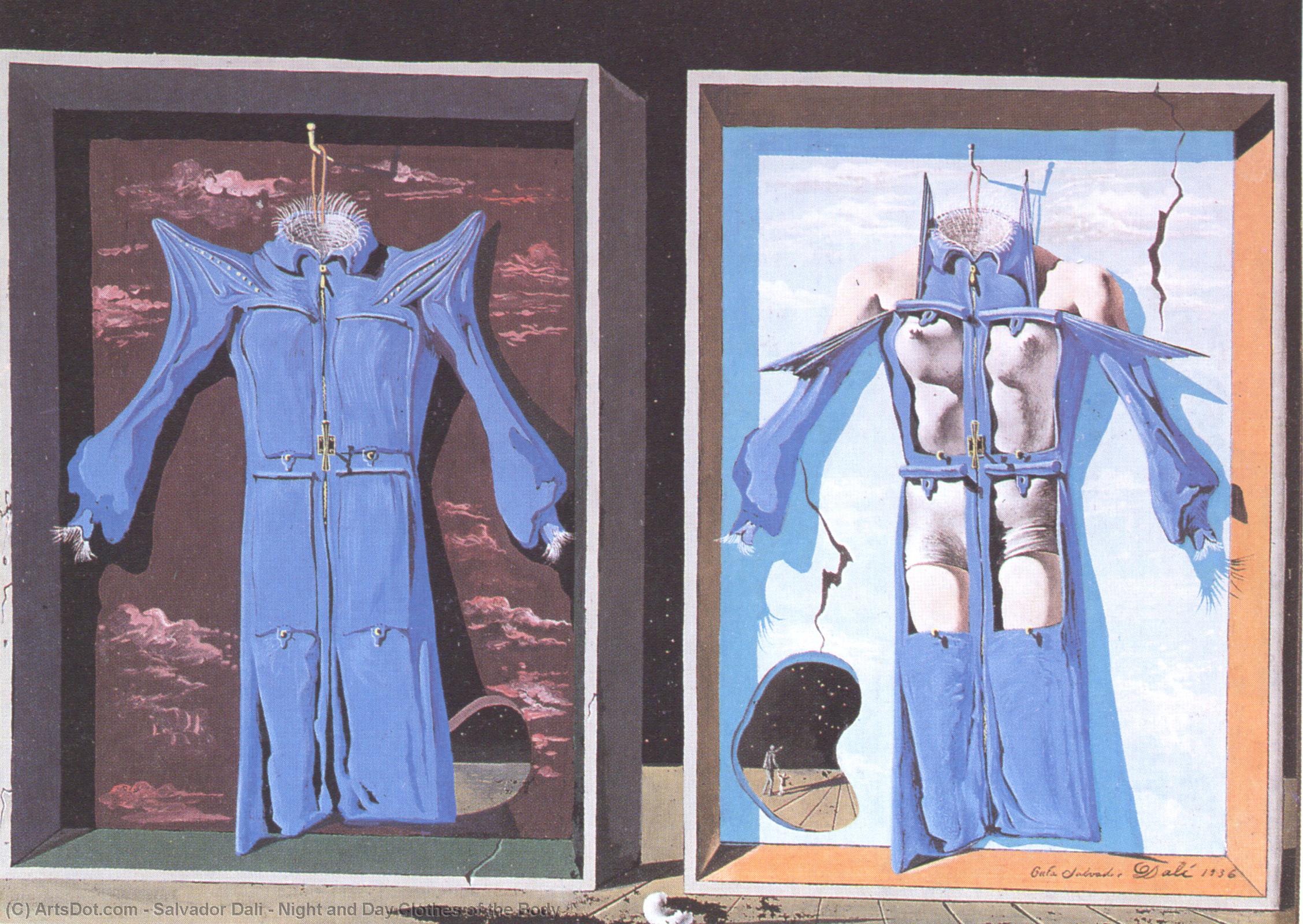 Wikioo.org - Bách khoa toàn thư về mỹ thuật - Vẽ tranh, Tác phẩm nghệ thuật Salvador Dali - Night and Day Clothes of the Body