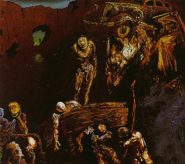Wikioo.org – La Enciclopedia de las Bellas Artes - Pintura, Obras de arte de Salvador Dali - el fosilizad Automóvil del cabo Creus
