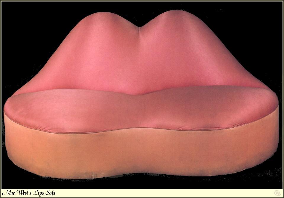 Wikioo.org - The Encyclopedia of Fine Arts - Painting, Artwork by Salvador Dali - Mae West Lips Sofa