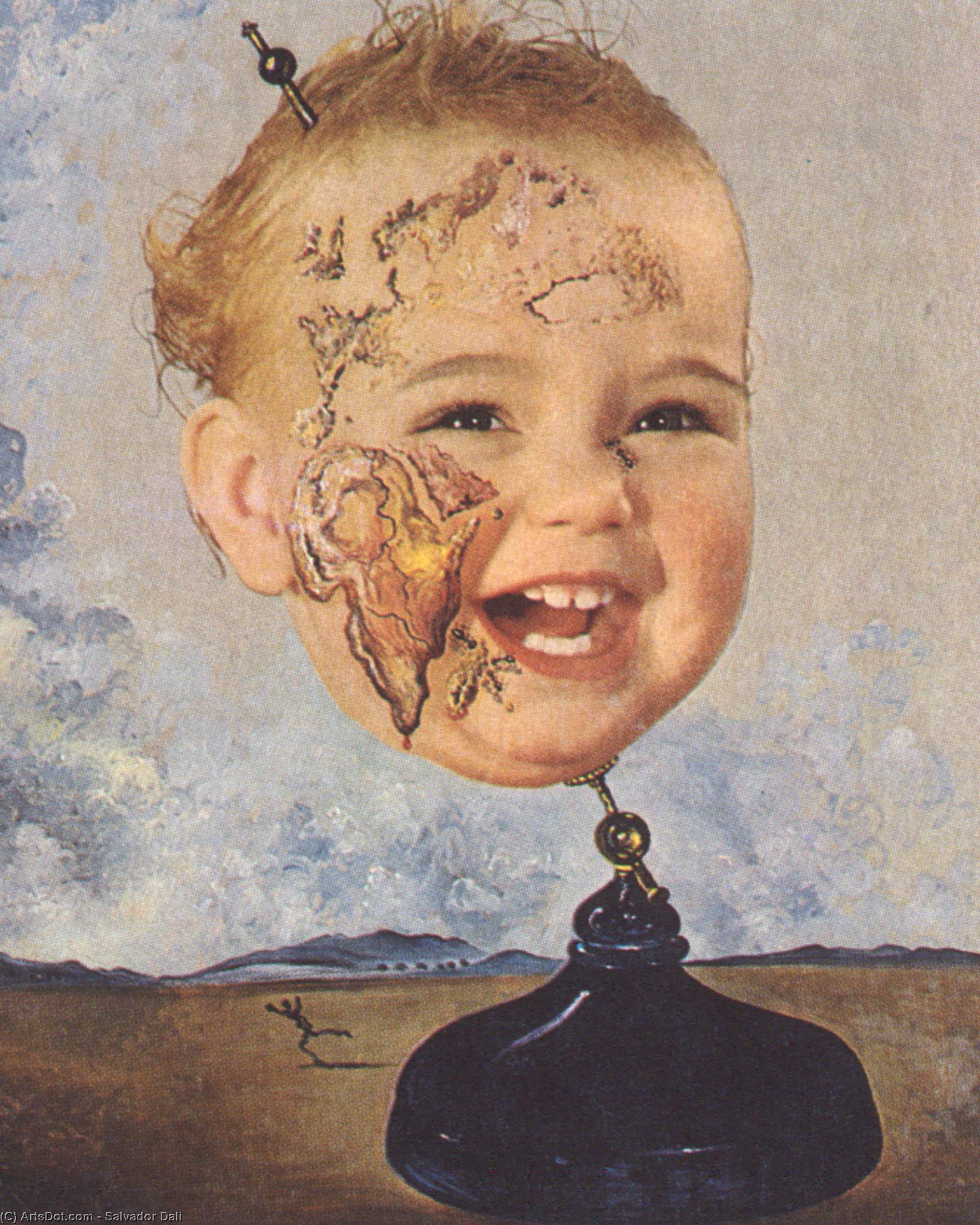 Wikioo.org - Die Enzyklopädie bildender Kunst - Malerei, Kunstwerk von Salvador Dali - baby karte der welt