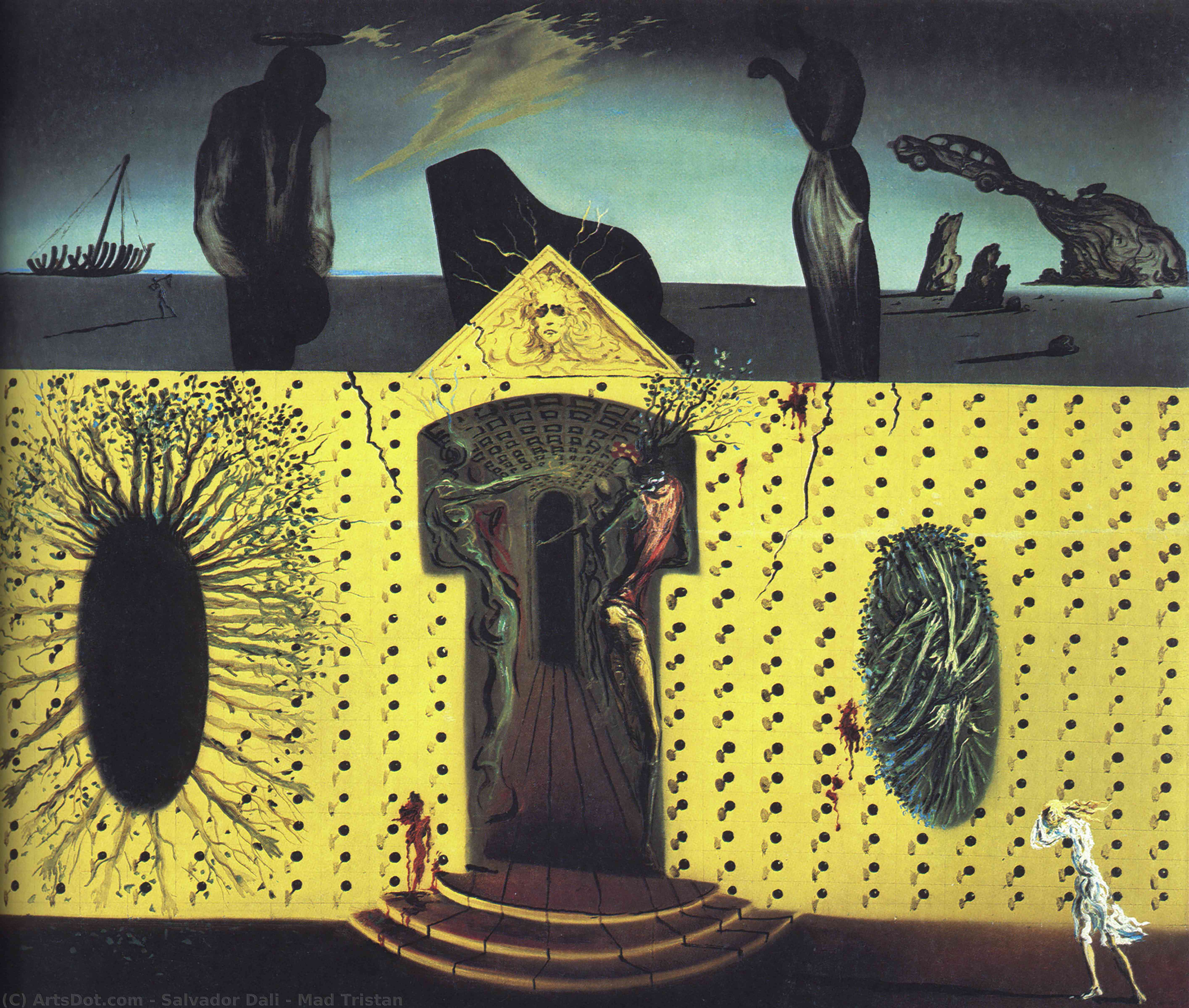 Wikioo.org - The Encyclopedia of Fine Arts - Painting, Artwork by Salvador Dali - Mad Tristan
