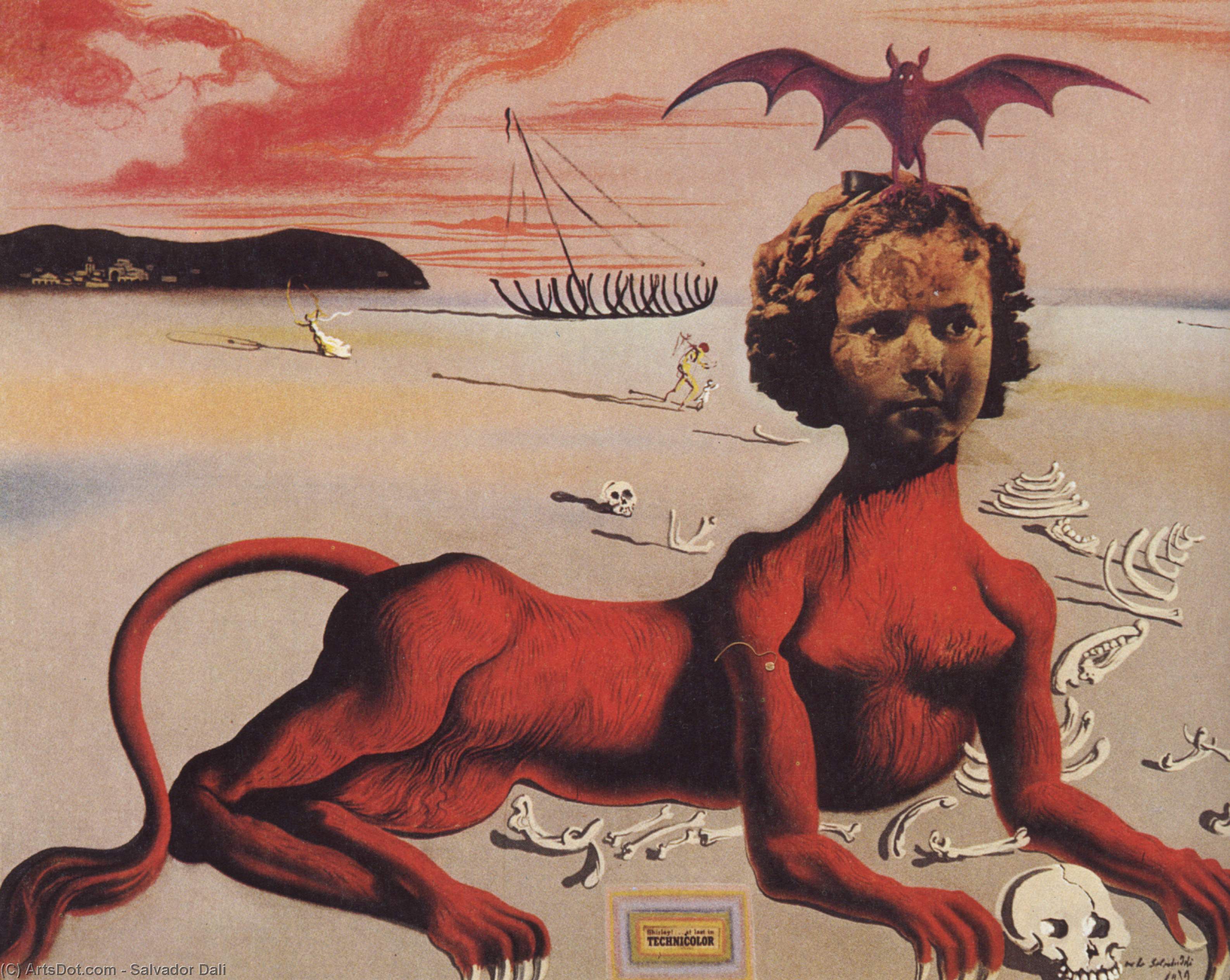 Wikioo.org - The Encyclopedia of Fine Arts - Painting, Artwork by Salvador Dali - Shirley Temple