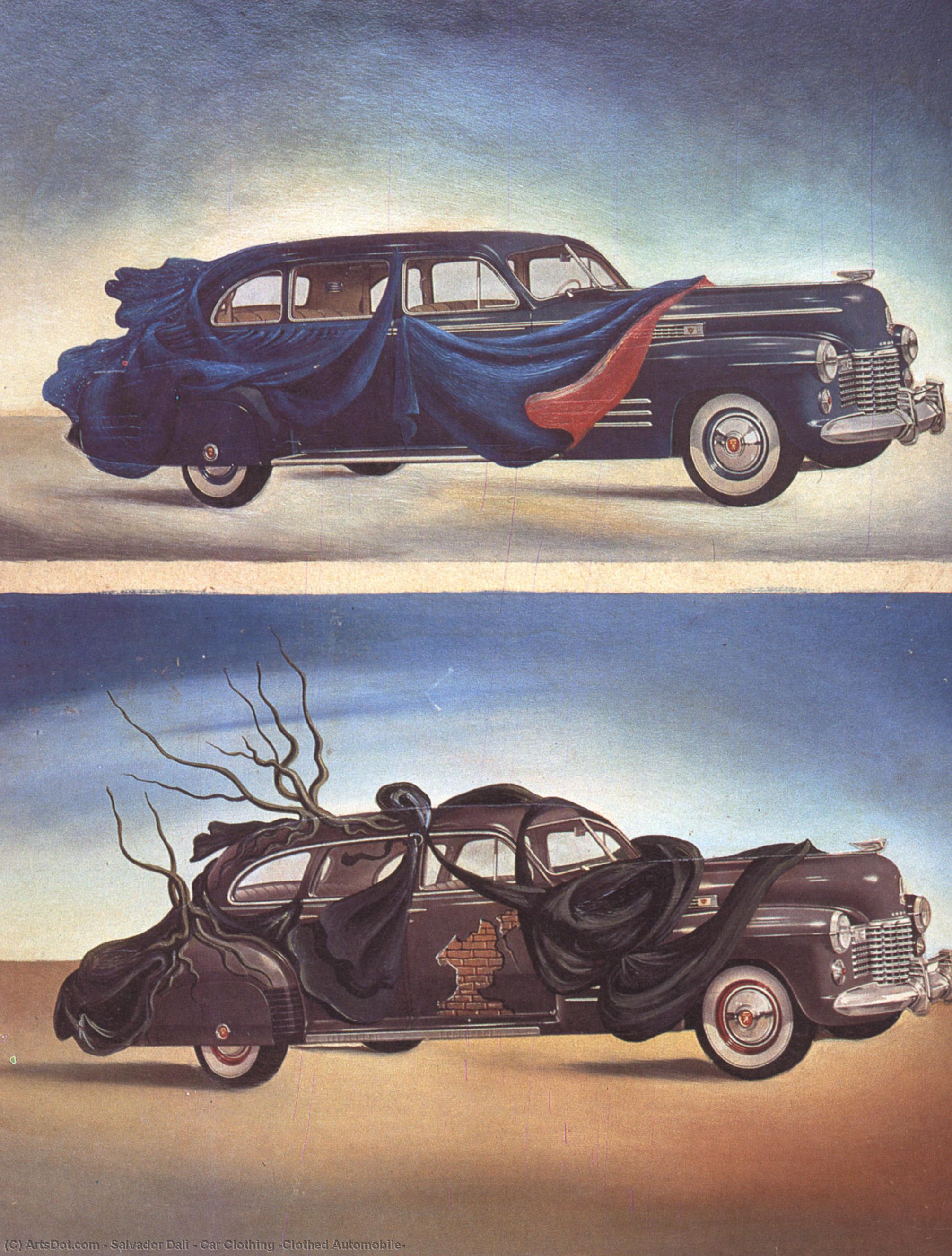 Wikioo.org – L'Encyclopédie des Beaux Arts - Peinture, Oeuvre de Salvador Dali - voiture vêtements  habillé  Automobile de