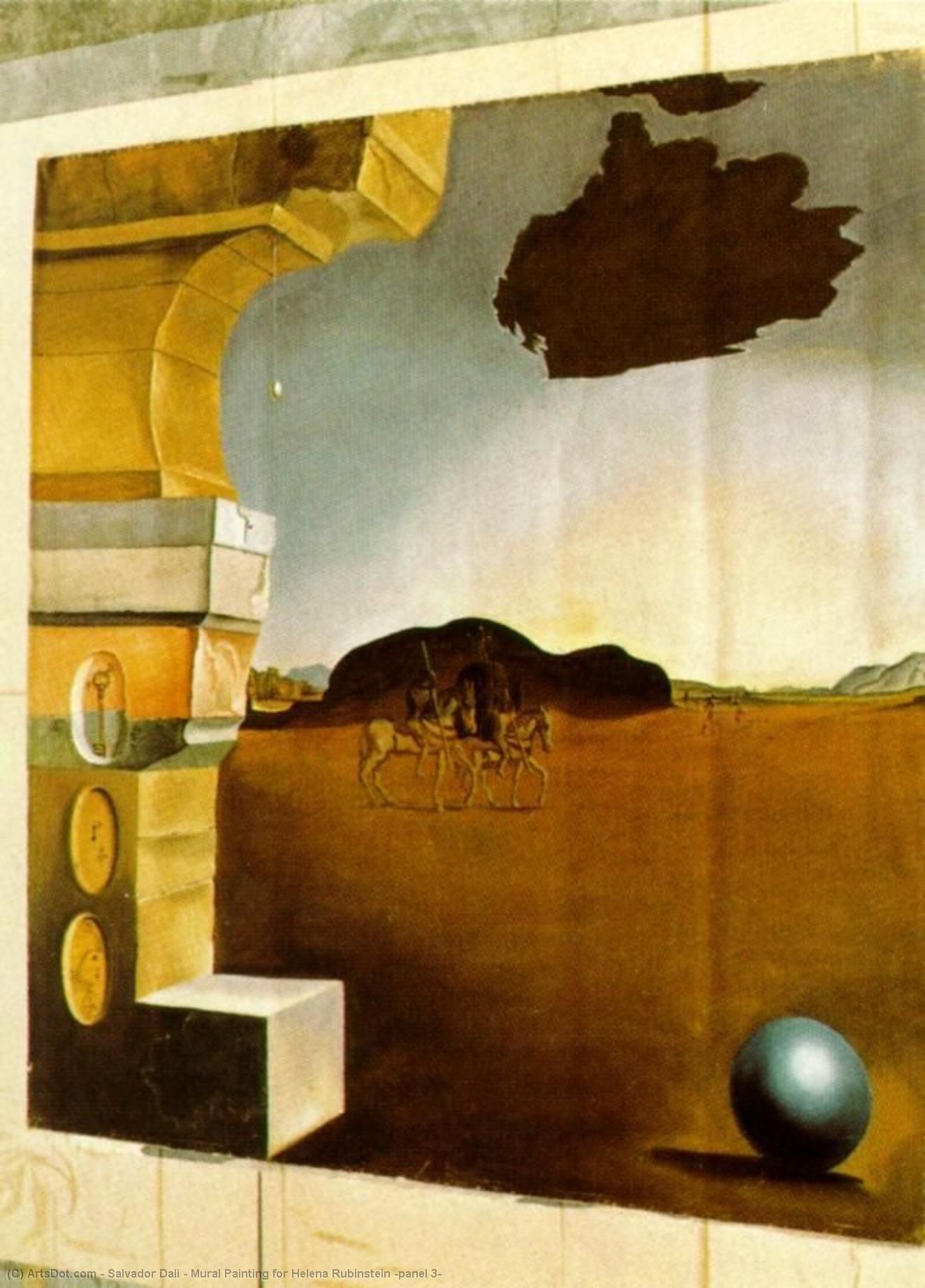 WikiOO.org - Εγκυκλοπαίδεια Καλών Τεχνών - Ζωγραφική, έργα τέχνης Salvador Dali - Mural Painting for Helena Rubinstein (panel 3)