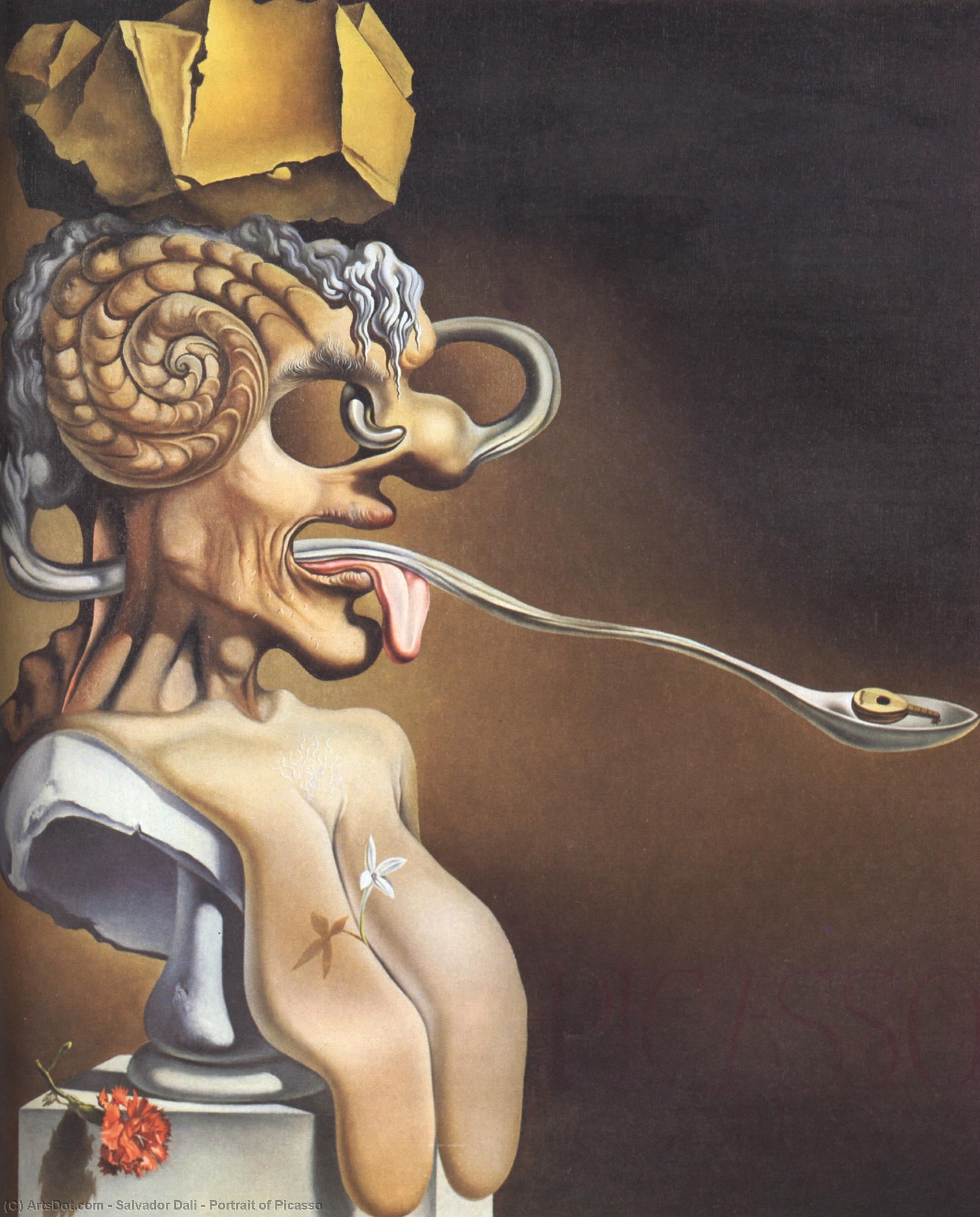 Wikioo.org - The Encyclopedia of Fine Arts - Painting, Artwork by Salvador Dali - Portrait of Picasso