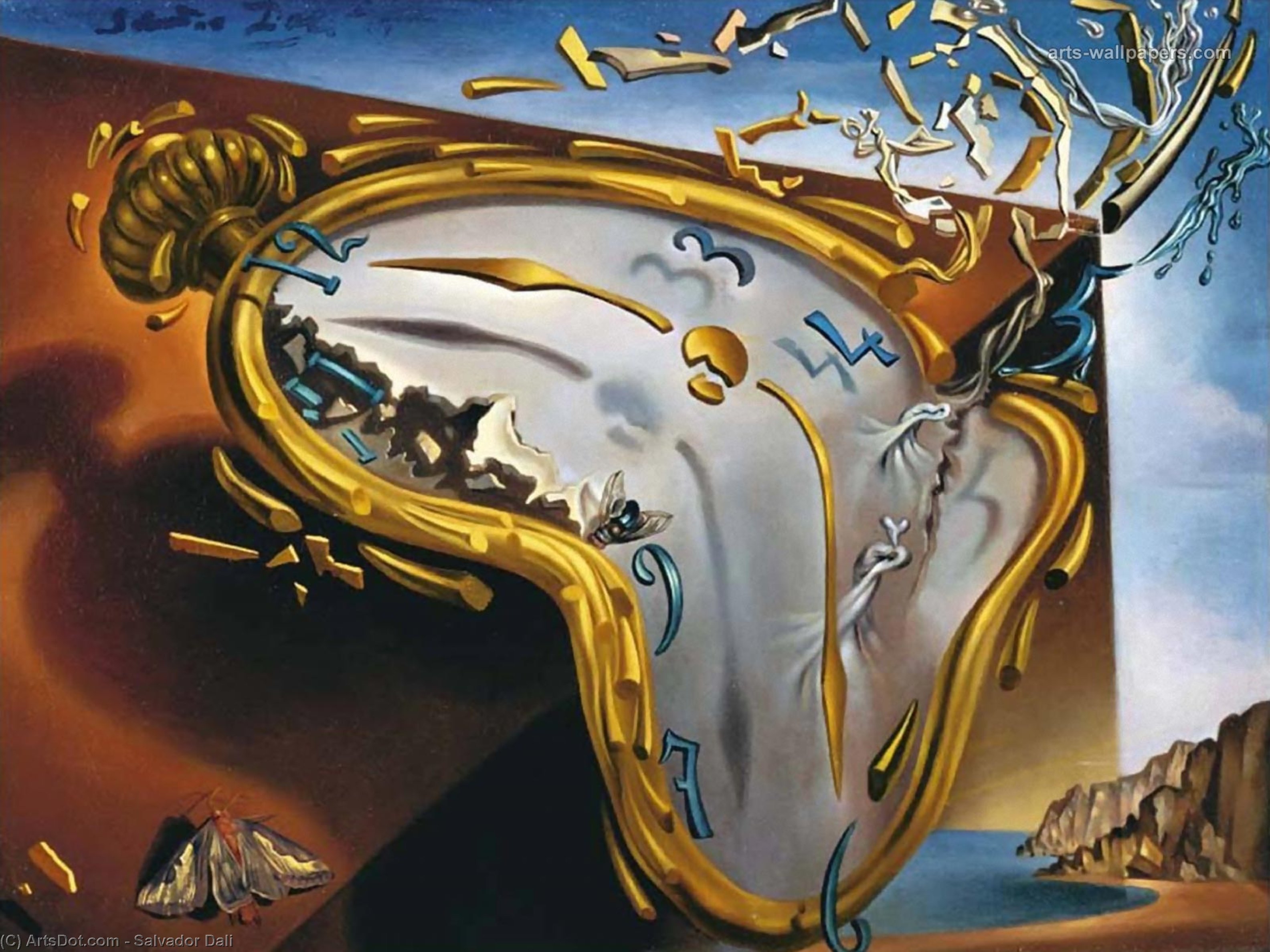 WikiOO.org - 百科事典 - 絵画、アートワーク Salvador Dali - 溶ける時計
