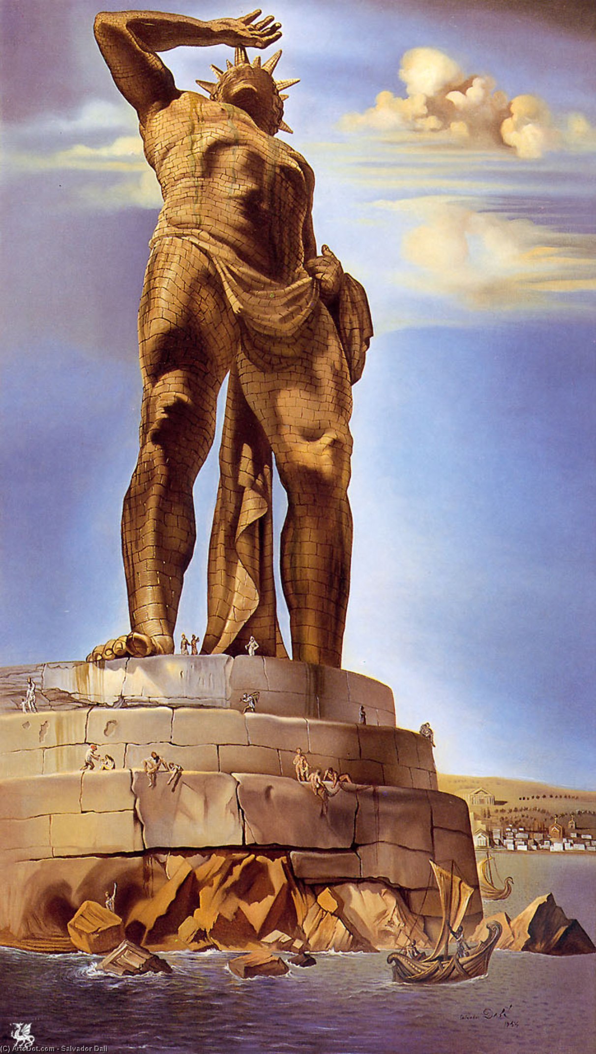 WikiOO.org - Encyclopedia of Fine Arts - Maalaus, taideteos Salvador Dali - The Colossus of Rhodes