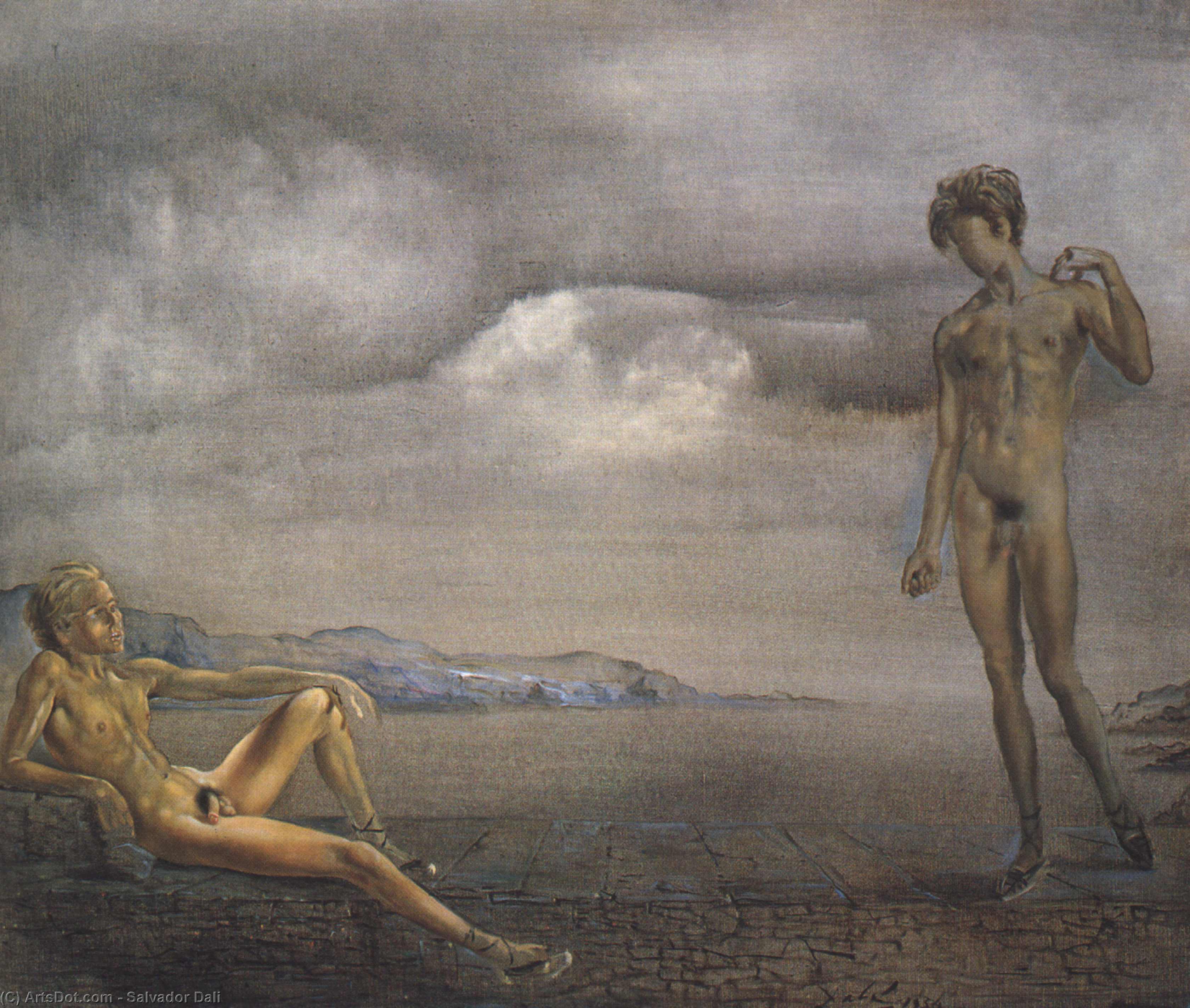 Wikioo.org - The Encyclopedia of Fine Arts - Painting, Artwork by Salvador Dali - Two Adolescents