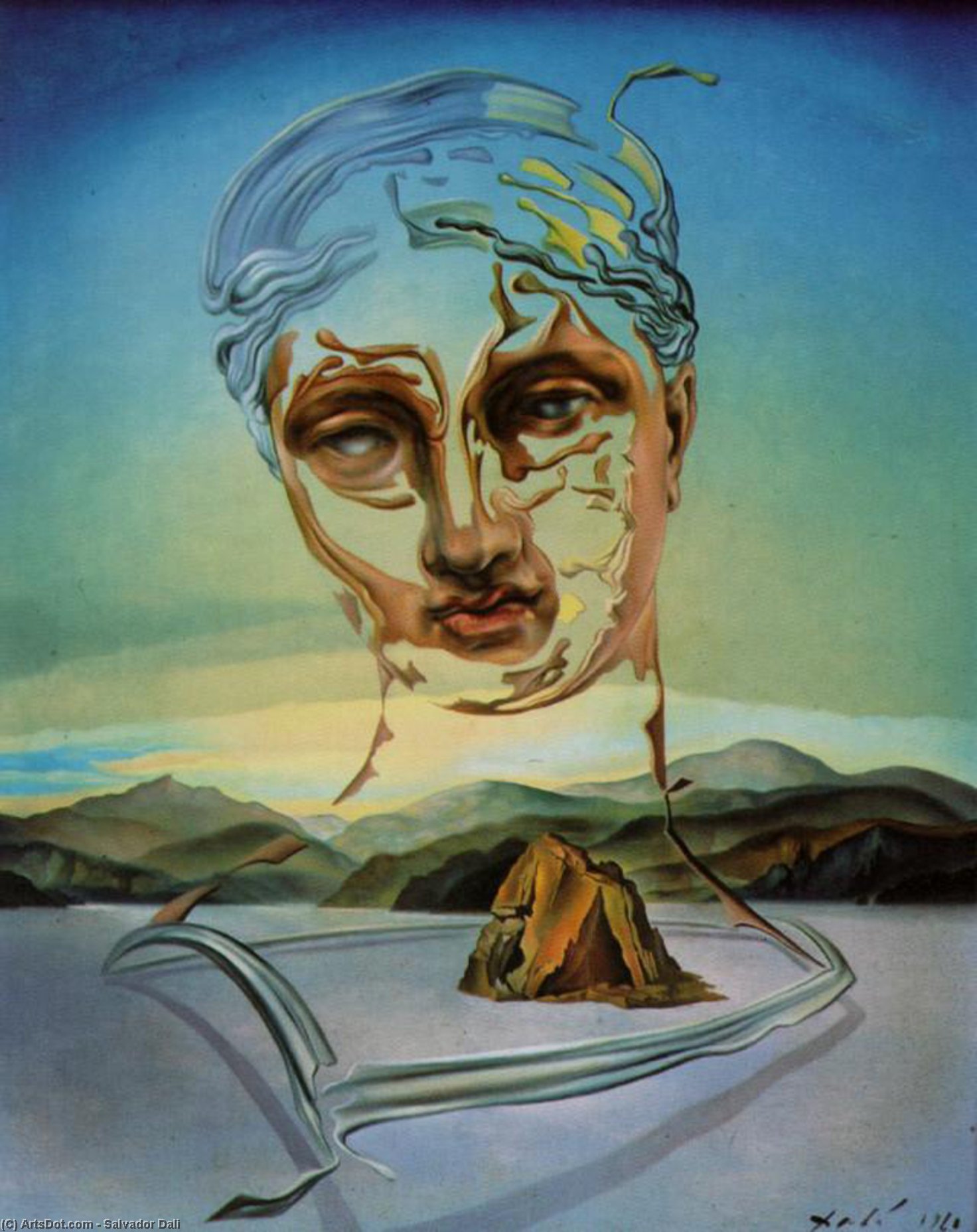 Wikoo.org - موسوعة الفنون الجميلة - اللوحة، العمل الفني Salvador Dali - Birth of a Divinity