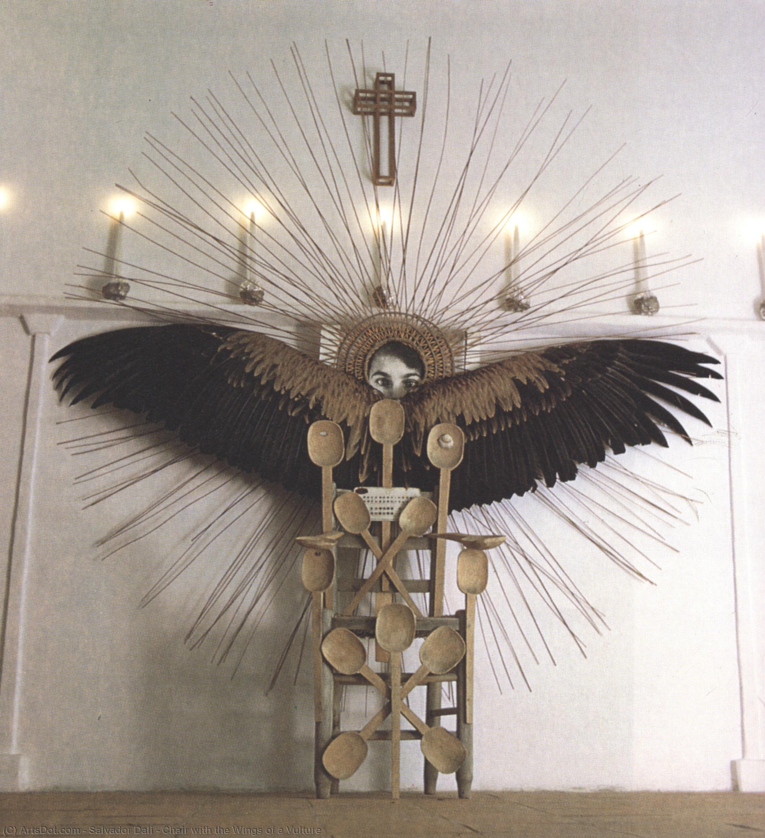 WikiOO.org - Enciklopedija dailės - Tapyba, meno kuriniai Salvador Dali - Chair with the Wings of a Vulture