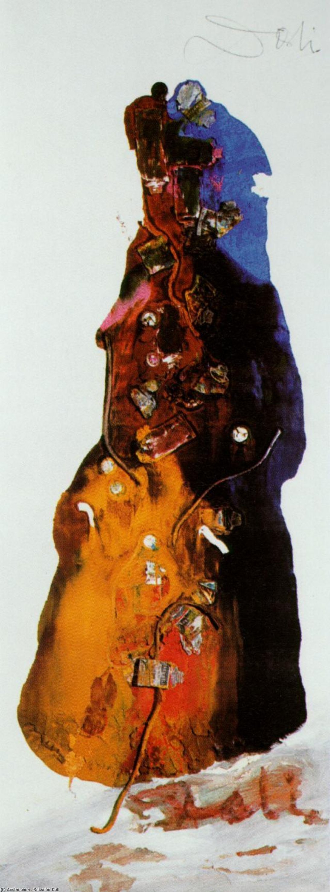 WikiOO.org - Encyclopedia of Fine Arts - Maľba, Artwork Salvador Dali - Untitled (The Lady of Avignon)