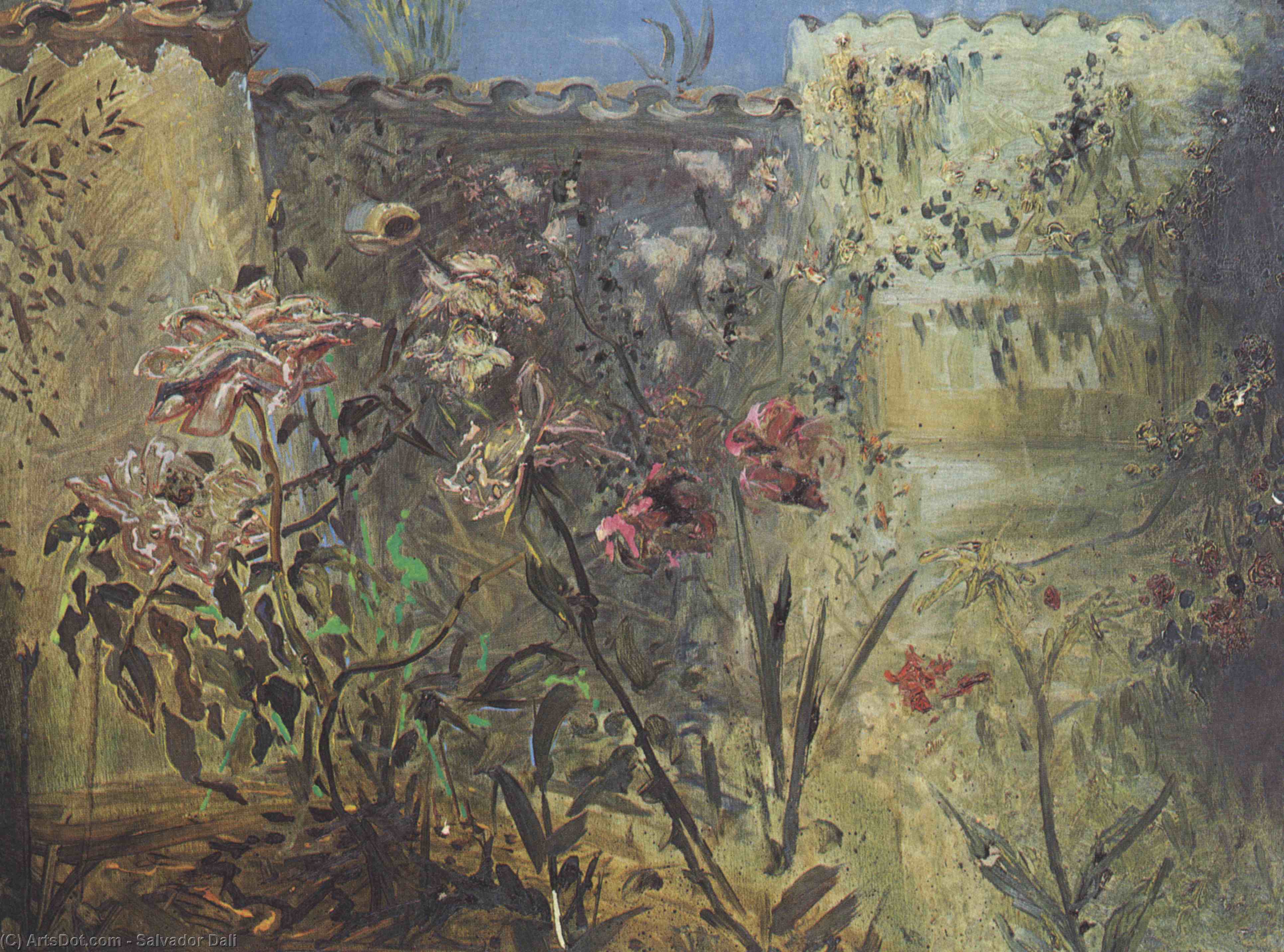 Wikioo.org - The Encyclopedia of Fine Arts - Painting, Artwork by Salvador Dali - The Patio of Port Lligat