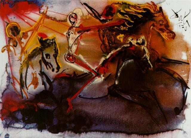 Wikioo.org - The Encyclopedia of Fine Arts - Painting, Artwork by Salvador Dali - The Horseman of the Apocalypse