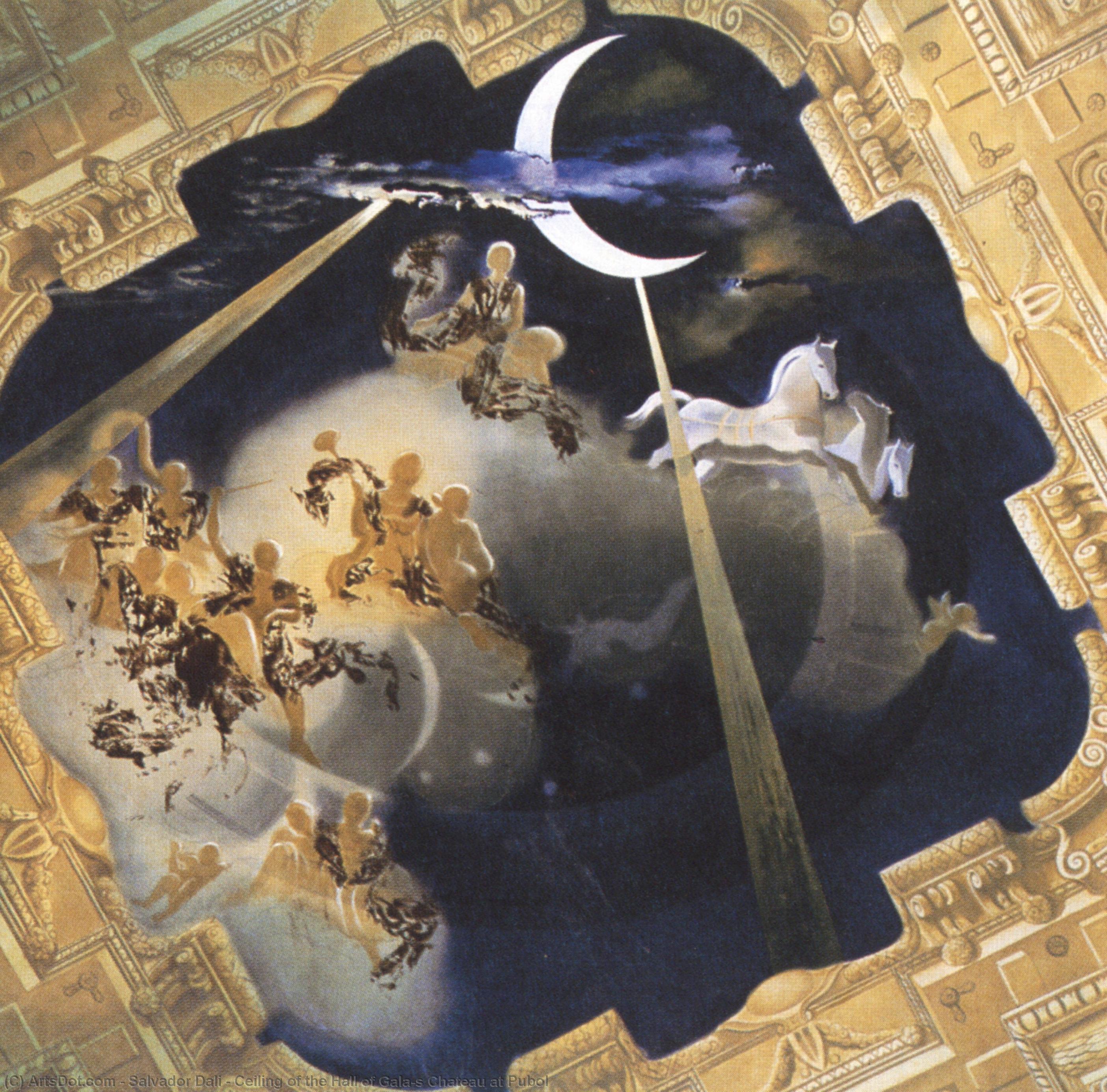 WikiOO.org - Enciclopedia of Fine Arts - Pictura, lucrări de artă Salvador Dali - Ceiling of the Hall of Gala's Chateau at Pubol