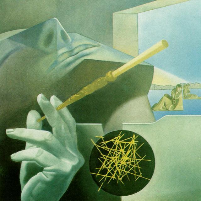 WikiOO.org - Εγκυκλοπαίδεια Καλών Τεχνών - Ζωγραφική, έργα τέχνης Salvador Dali - The Sleeping Smoker