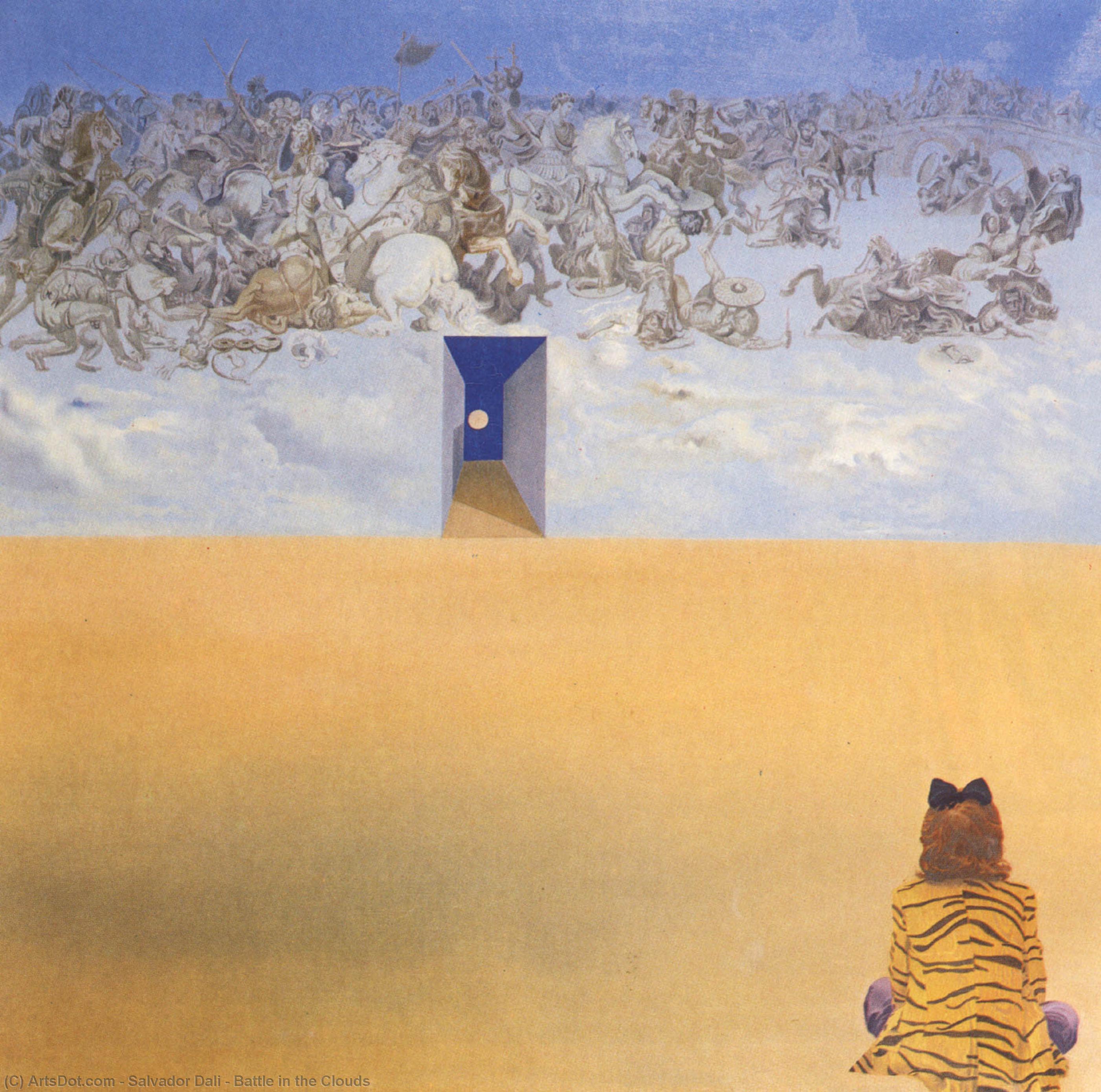 WikiOO.org - Εγκυκλοπαίδεια Καλών Τεχνών - Ζωγραφική, έργα τέχνης Salvador Dali - Battle in the Clouds
