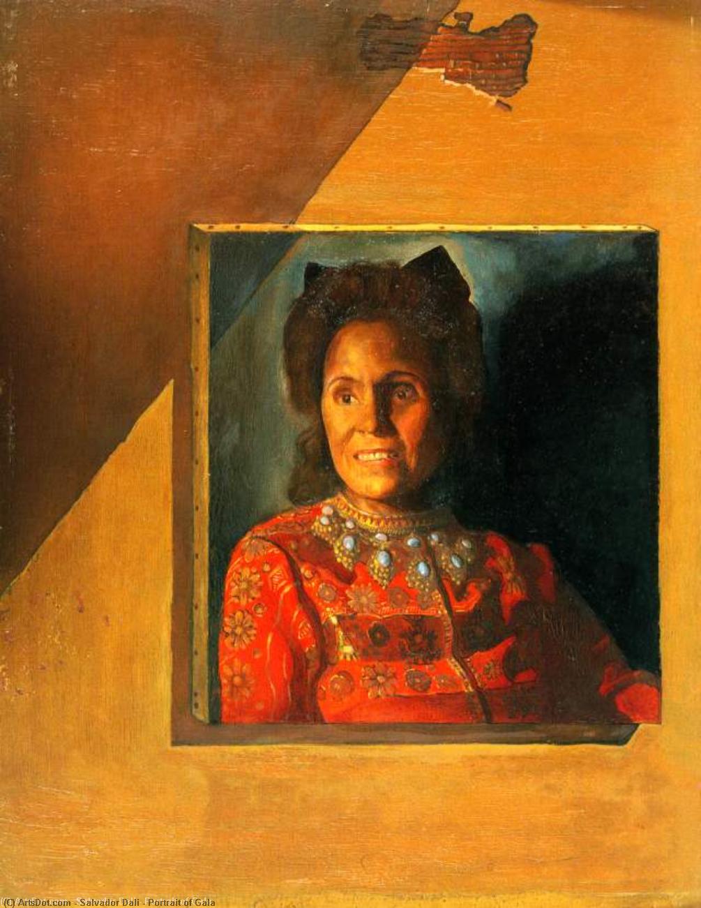 Wikoo.org - موسوعة الفنون الجميلة - اللوحة، العمل الفني Salvador Dali - Portrait of Gala