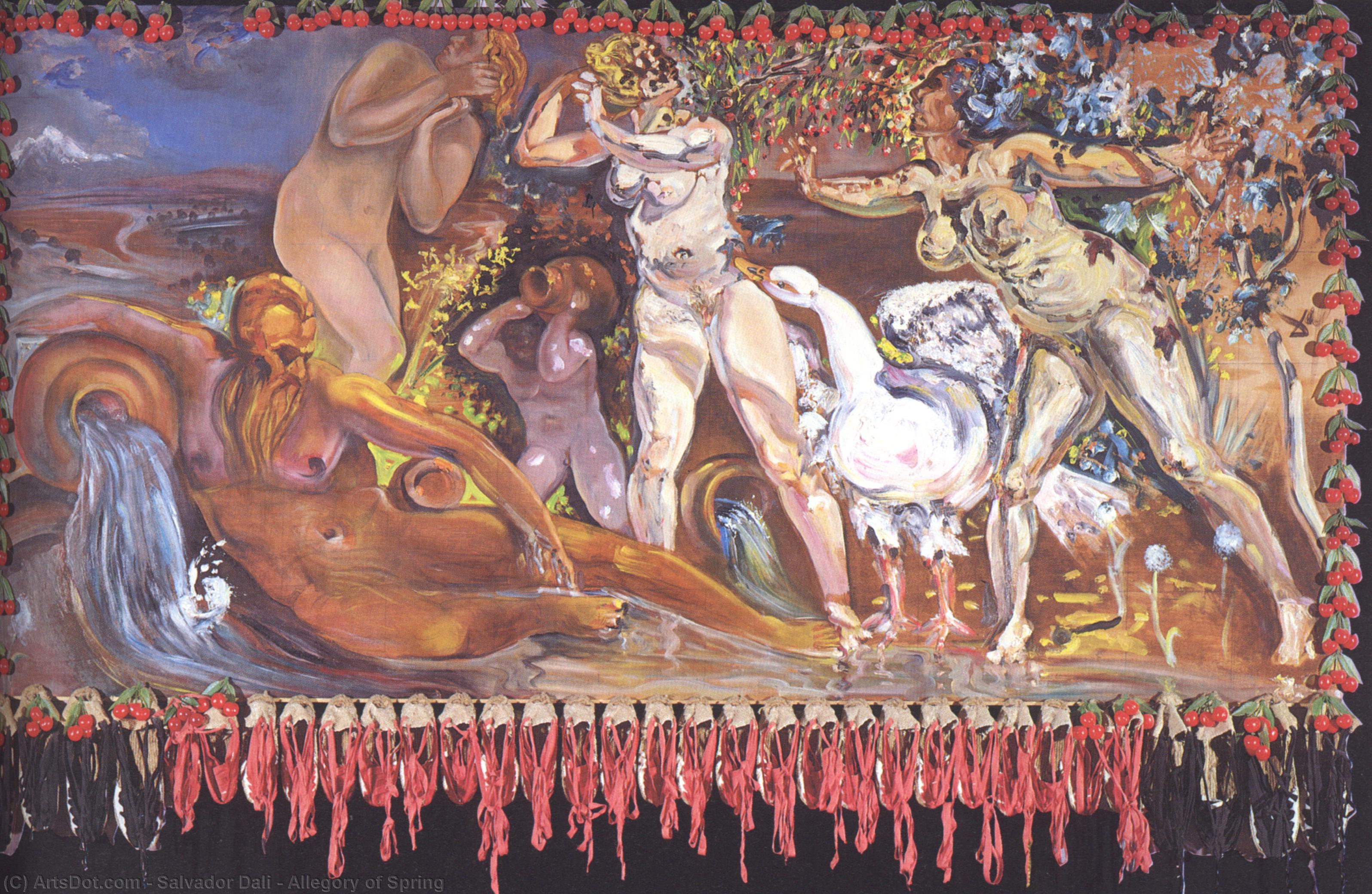 Wikioo.org - Bách khoa toàn thư về mỹ thuật - Vẽ tranh, Tác phẩm nghệ thuật Salvador Dali - Allegory of Spring