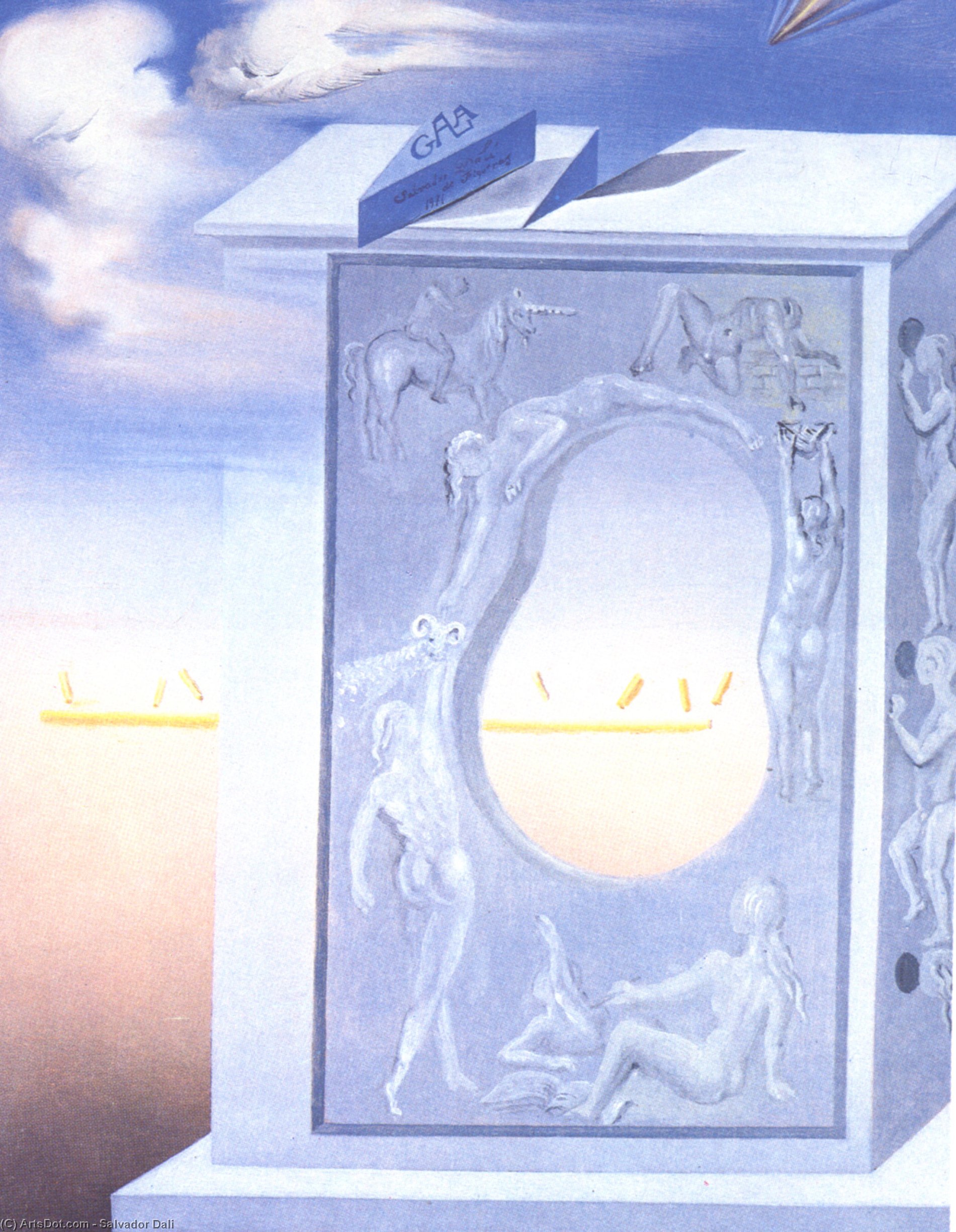Wikioo.org - The Encyclopedia of Fine Arts - Painting, Artwork by Salvador Dali - The Tower of Enigmas