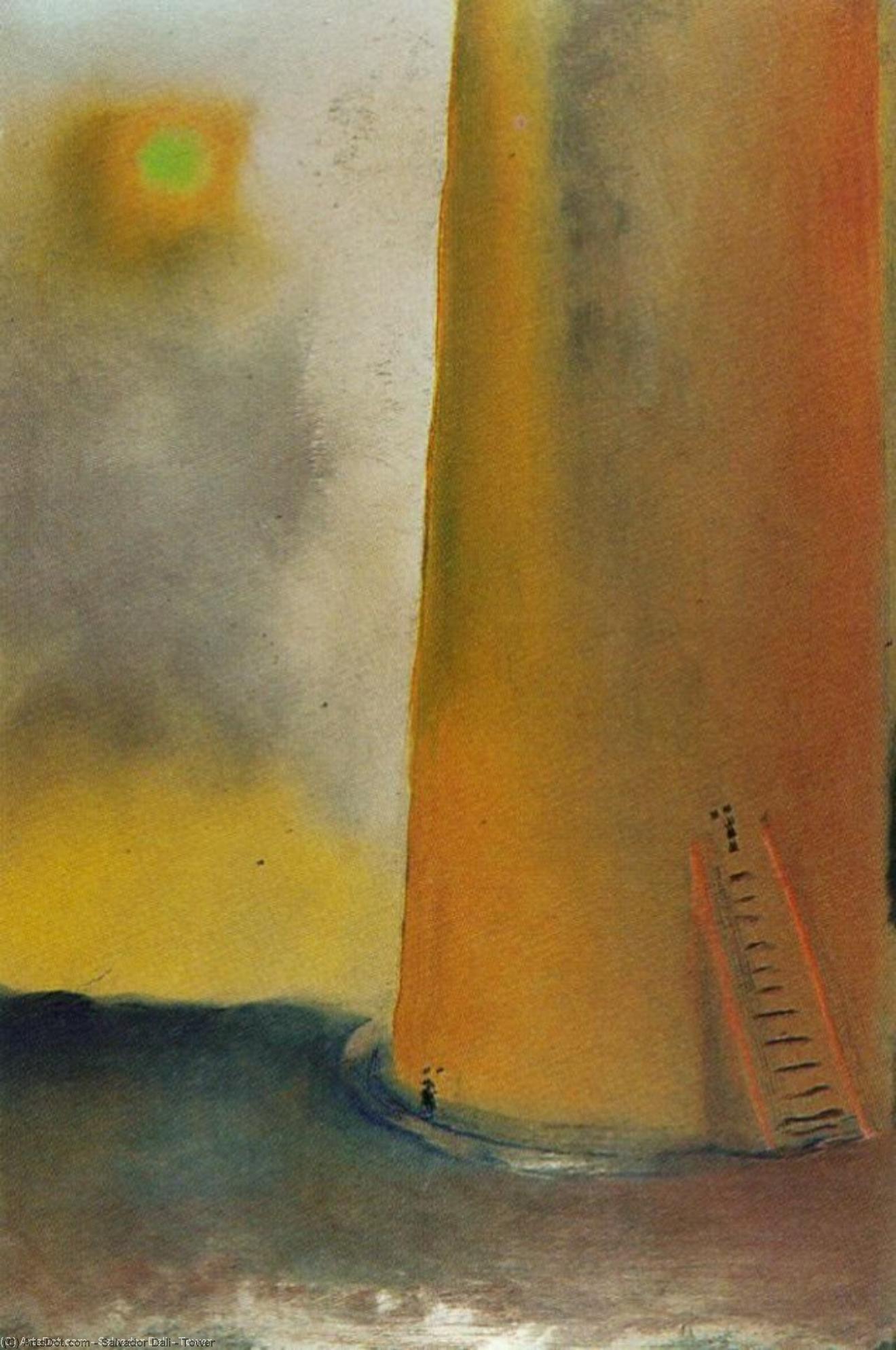 Wikioo.org - The Encyclopedia of Fine Arts - Painting, Artwork by Salvador Dali - Tower
