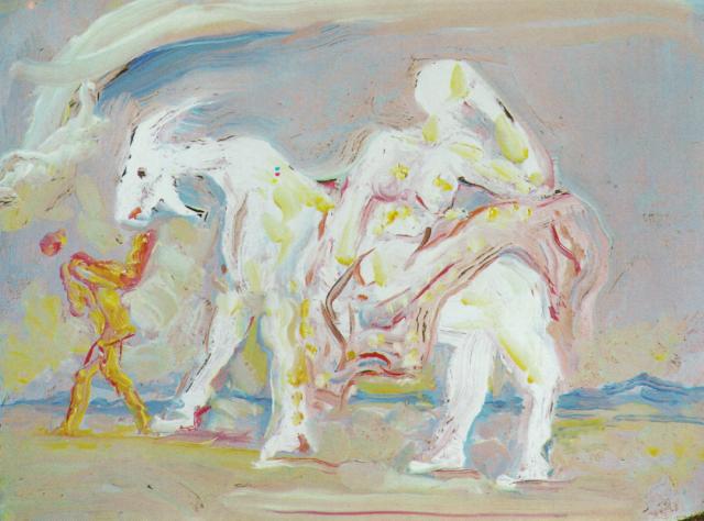 Wikioo.org - Die Enzyklopädie bildender Kunst - Malerei, Kunstwerk von Salvador Dali - frau auf Ein  Ramme