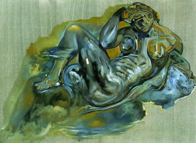 Wikoo.org - موسوعة الفنون الجميلة - اللوحة، العمل الفني Salvador Dali - Untitled (After 'The Night' by Michelangelo)