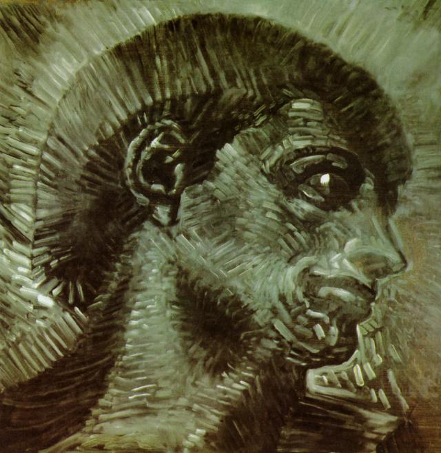 WikiOO.org - Енциклопедия за изящни изкуства - Живопис, Произведения на изкуството Salvador Dali - Head Inspired by Michelangelo