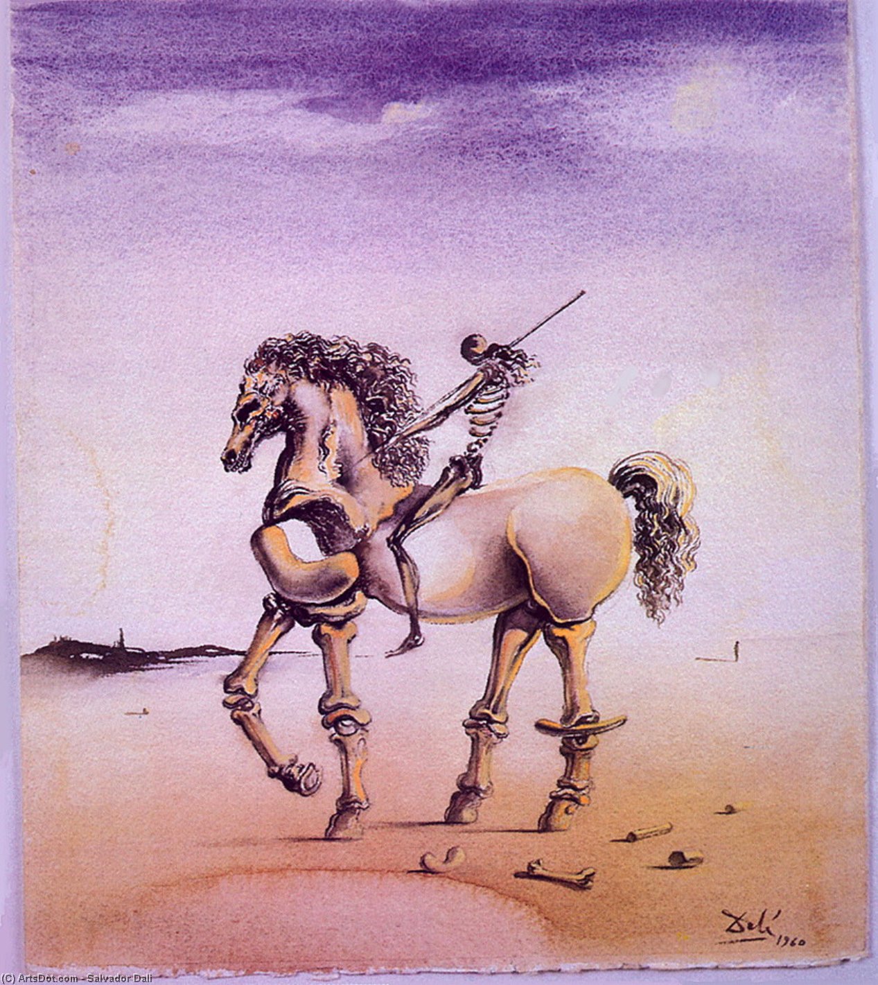WikiOO.org - Encyclopedia of Fine Arts - Målning, konstverk Salvador Dali - Cavallo Metafisco