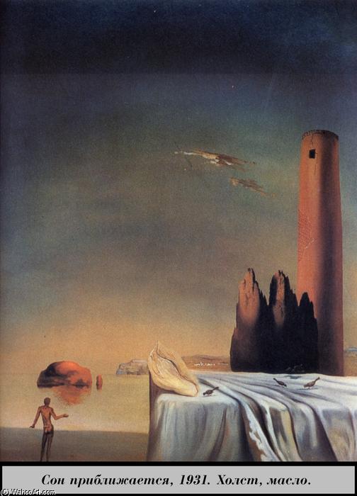 Wikioo.org - The Encyclopedia of Fine Arts - Painting, Artwork by Salvador Dali - The Dream Approaches