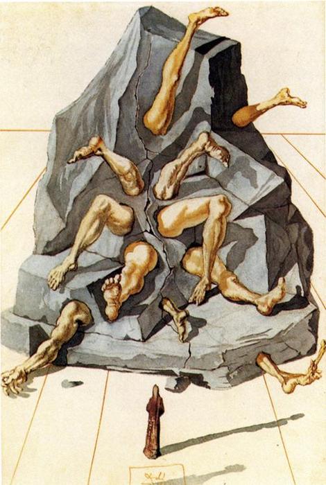 Wikioo.org – La Enciclopedia de las Bellas Artes - Pintura, Obras de arte de Salvador Dali - los simoníacos
