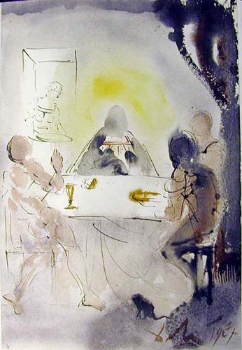 WikiOO.org - Enciclopedia of Fine Arts - Pictura, lucrări de artă Salvador Dali - Et cognoverunt eum in fractione panis