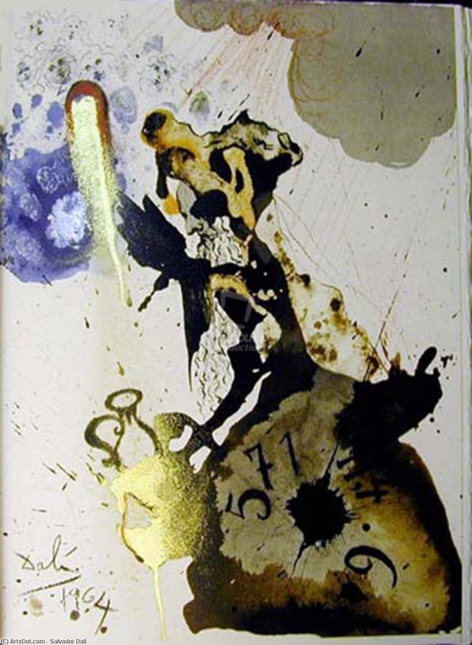 Wikioo.org - The Encyclopedia of Fine Arts - Painting, Artwork by Salvador Dali - Mane, thecel, phares