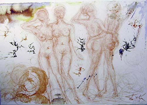 WikiOO.org - Encyclopedia of Fine Arts - Lukisan, Artwork Salvador Dali - Stultae et prudentes Filiae (Sirach 7:26)