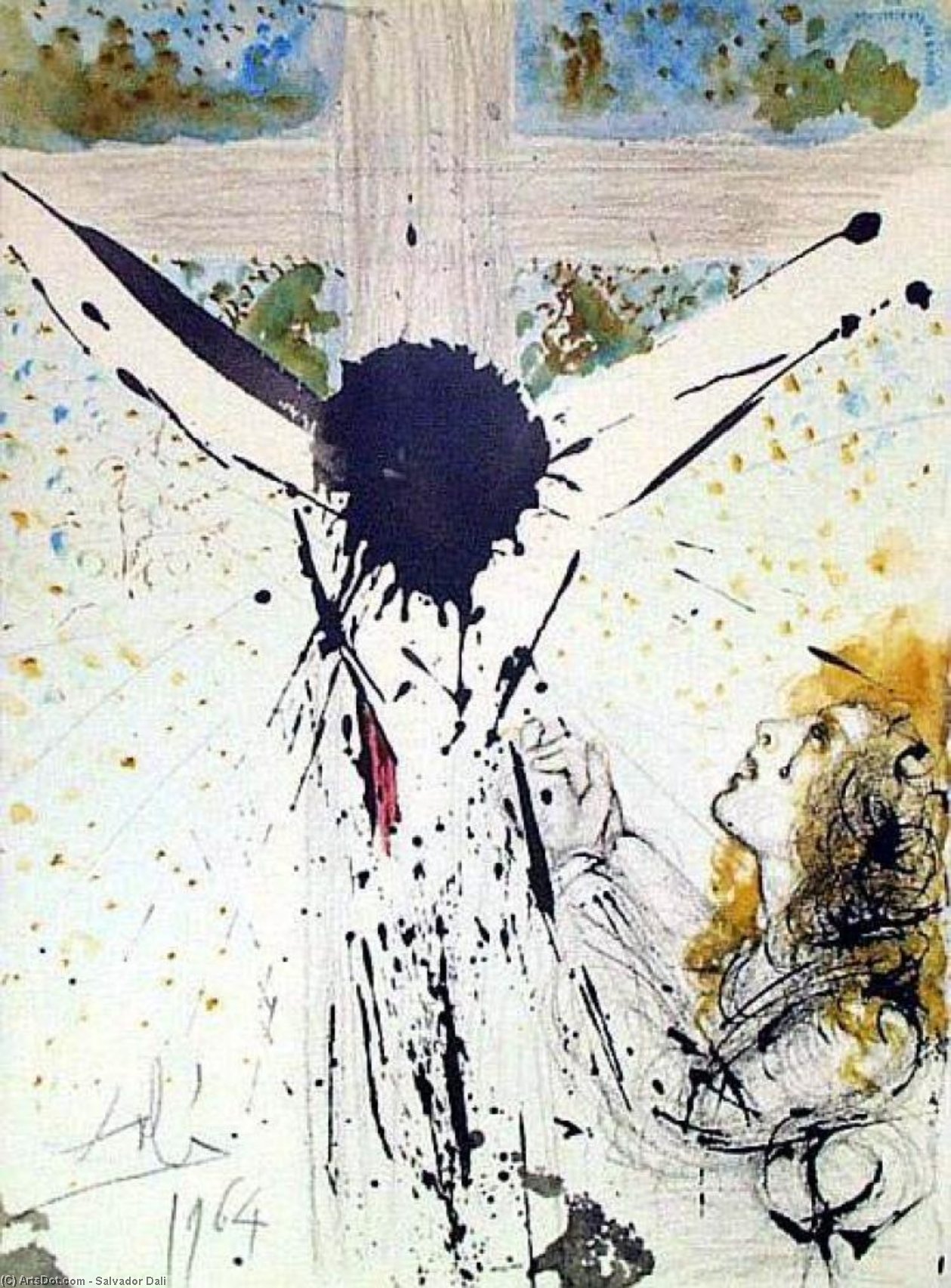 WikiOO.org - Encyclopedia of Fine Arts - Maľba, Artwork Salvador Dali - Tolle, tolle, crucifige eum (John 19:15)
