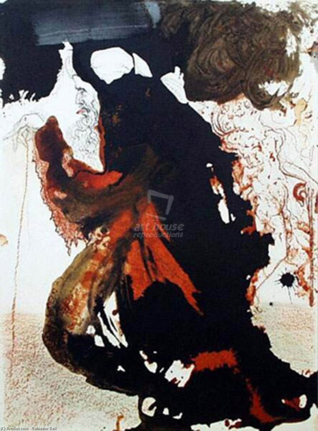 Wikioo.org – L'Encyclopédie des Beaux Arts - Peinture, Oeuvre de Salvador Dali - trulla caementarii in manu domini ( Amos 7 : 7 )