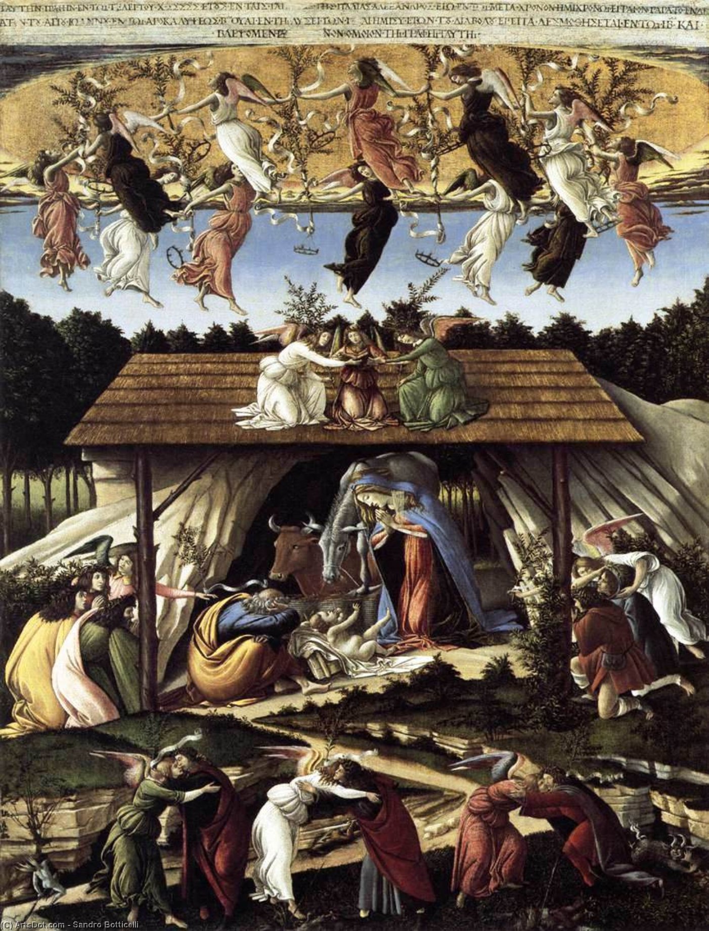 Wikioo.org - Encyklopedia Sztuk Pięknych - Malarstwo, Grafika Sandro Botticelli - The Mystical Nativity