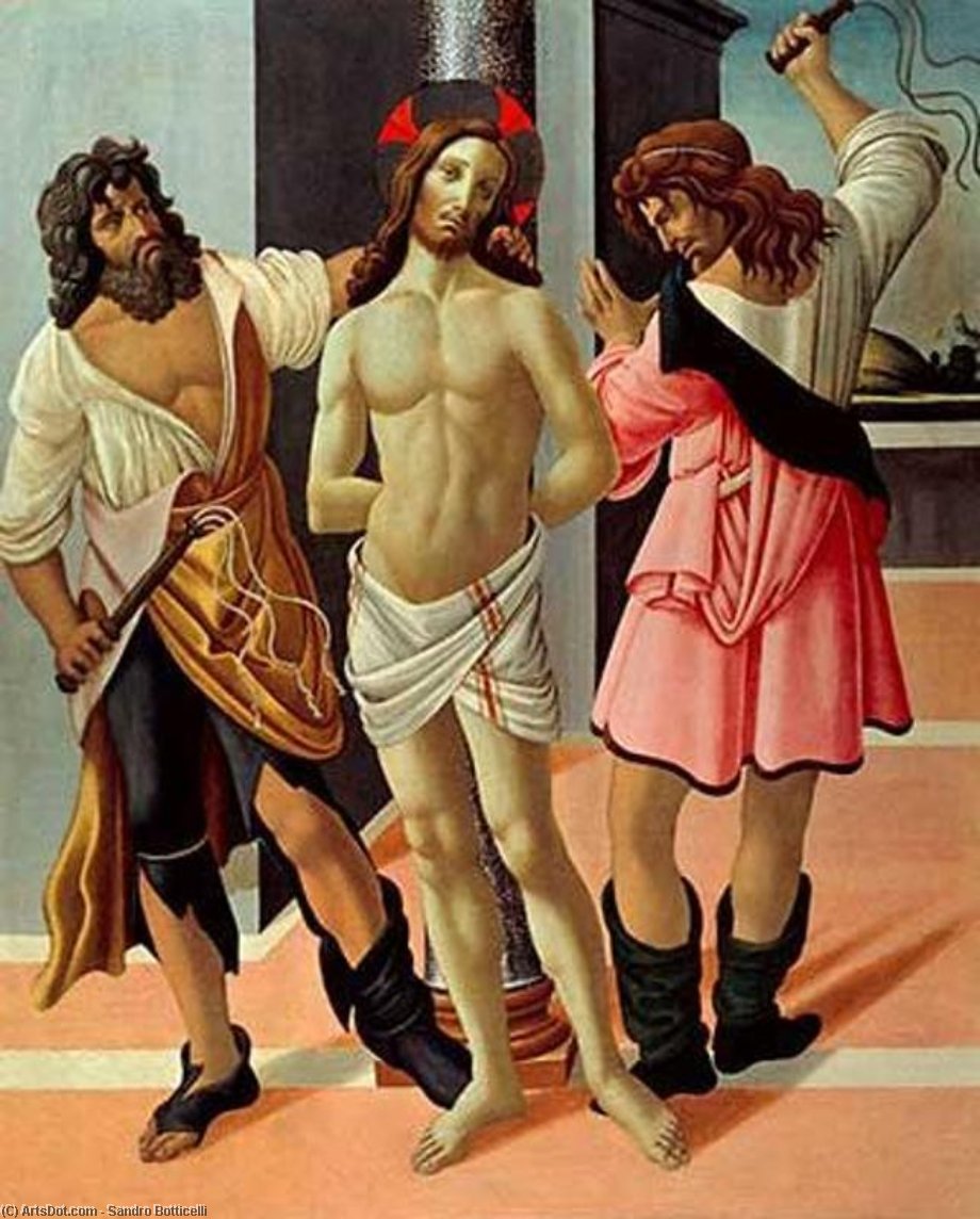 WikiOO.org - Encyclopedia of Fine Arts - Lukisan, Artwork Sandro Botticelli - The Flagellation