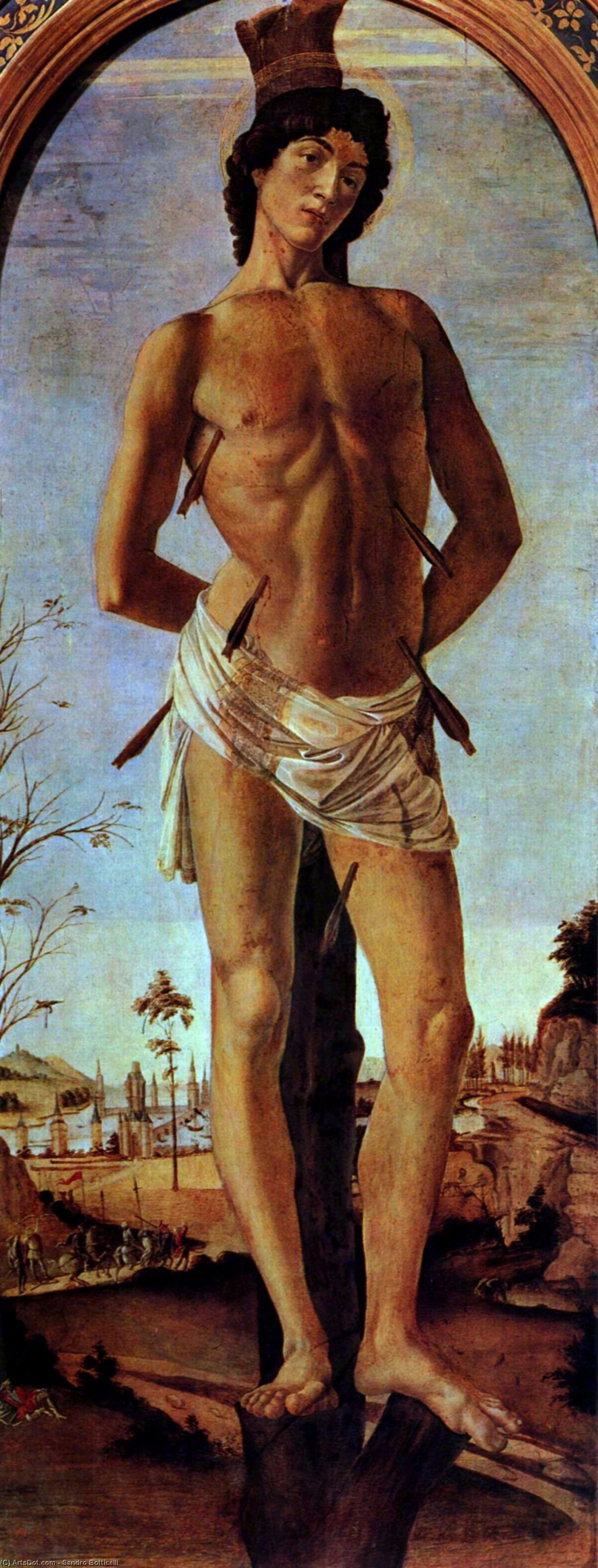 Wikioo.org - The Encyclopedia of Fine Arts - Painting, Artwork by Sandro Botticelli - Sebastian