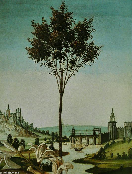 WikiOO.org - Encyclopedia of Fine Arts - Lukisan, Artwork Sandro Botticelli - Annunciation Cestello (detail)