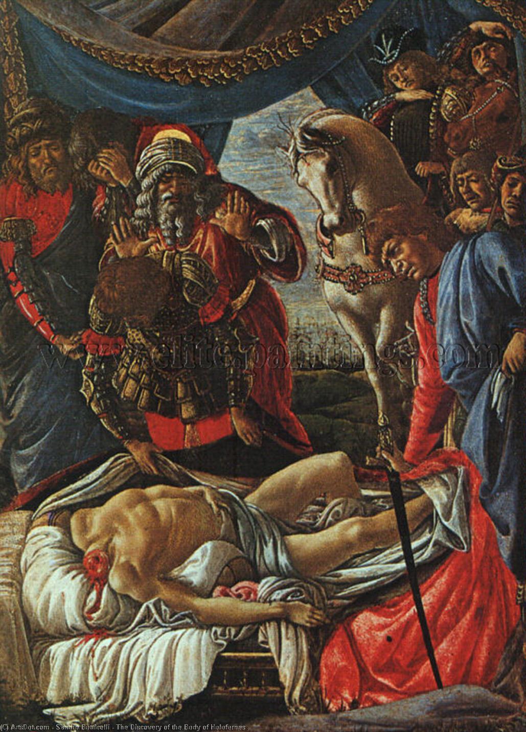 Wikioo.org - The Encyclopedia of Fine Arts - Painting, Artwork by Sandro Botticelli - The Discovery of the Body of Holofernes