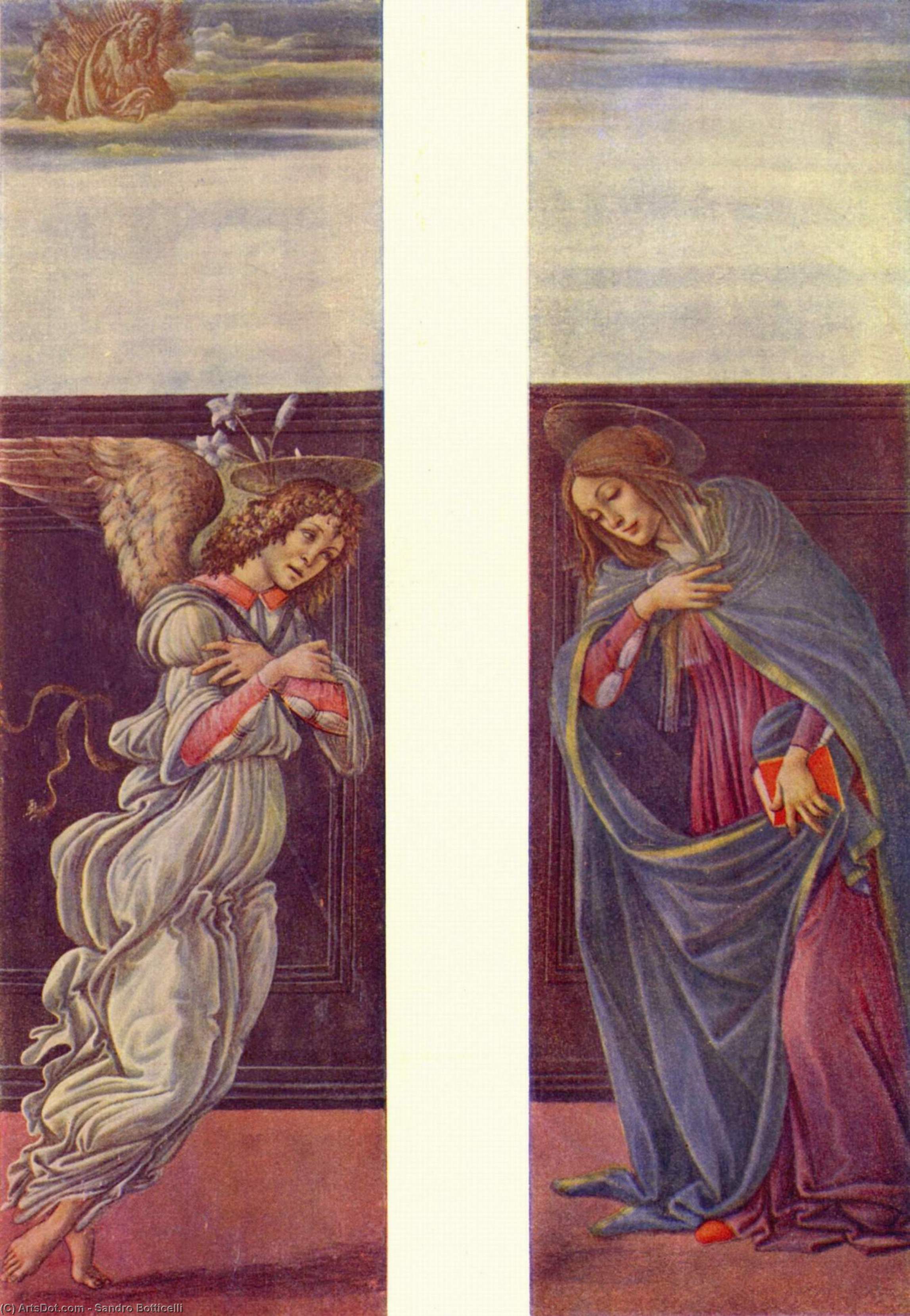 Wikioo.org - The Encyclopedia of Fine Arts - Painting, Artwork by Sandro Botticelli - The Annunciation