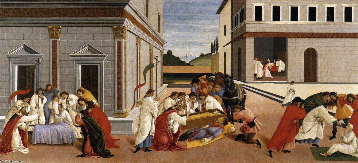 Wikioo.org – L'Enciclopedia delle Belle Arti - Pittura, Opere di Sandro Botticelli - tre miracoli di san zanobi