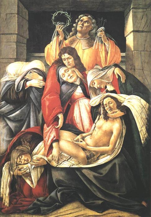 Wikioo.org - The Encyclopedia of Fine Arts - Painting, Artwork by Sandro Botticelli - Lamentation over the Dead Christ